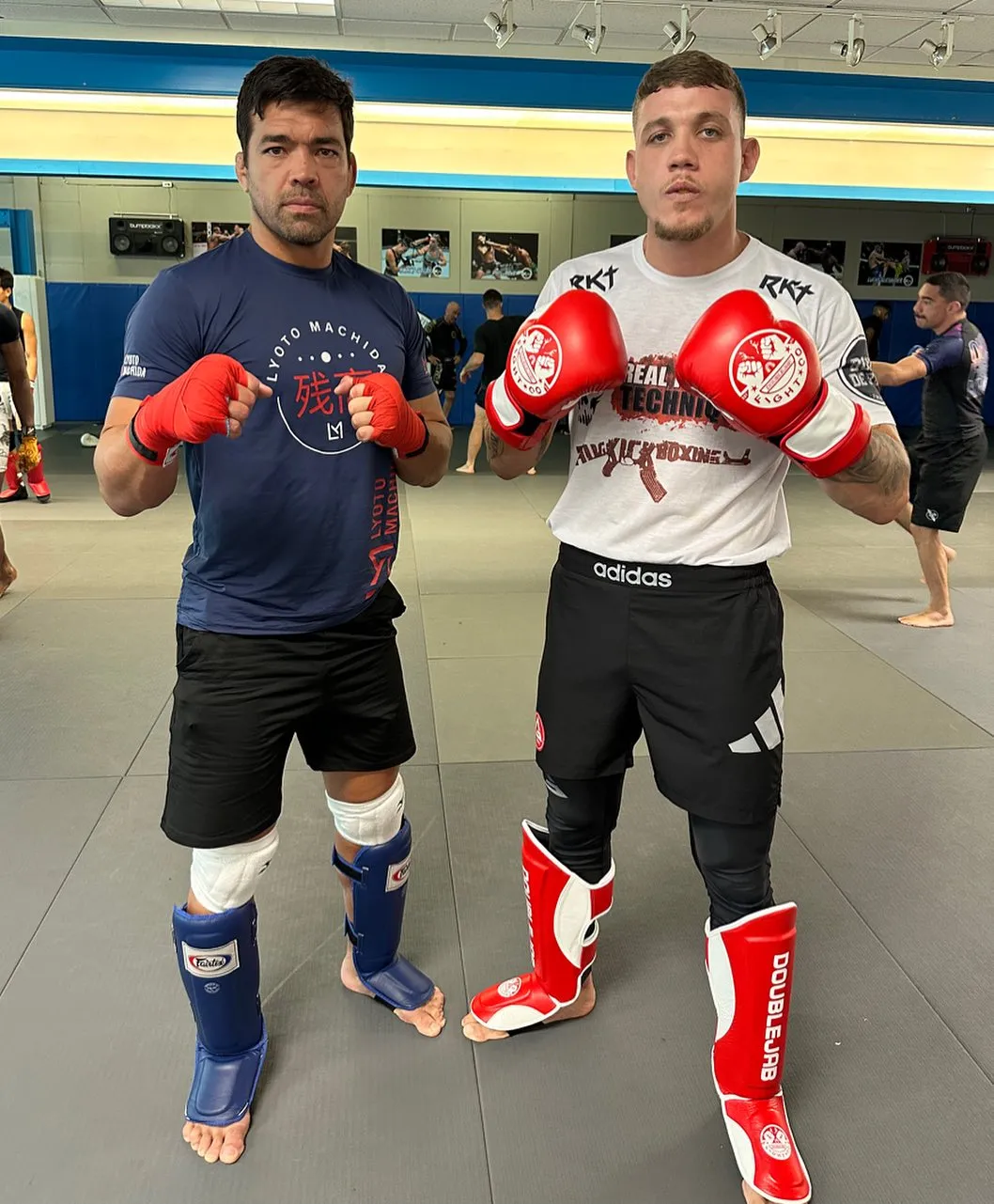 Willer e Lyoto Machida no treino, 2023